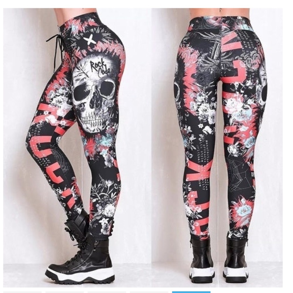 🆕 Skull printed Yoga/workout or just cool legging
